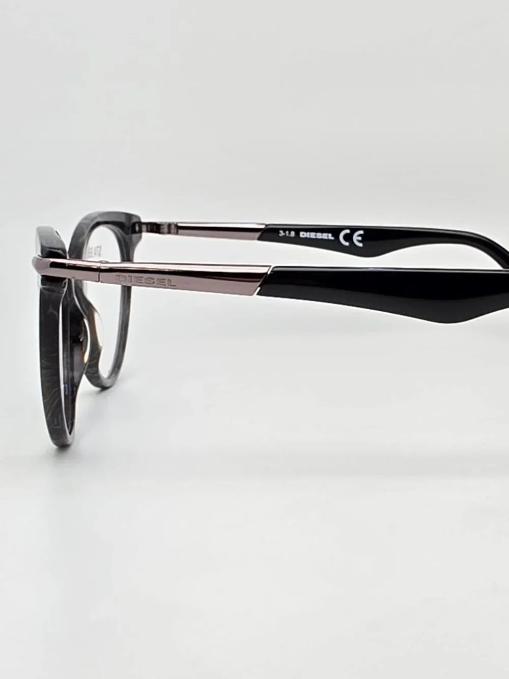 Diesel DL5193-3 005 Black Marble Cat Eye Eyeglasses Frame 54-15-140